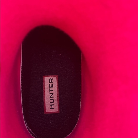 Hunter rain boots Ion matte bright Pink original short 7 silver buckle - Picture 5 of 12